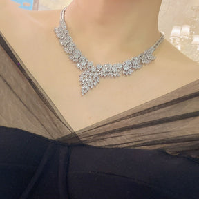 Collar con colgante de circonita, accesorio de joyería para banquetes